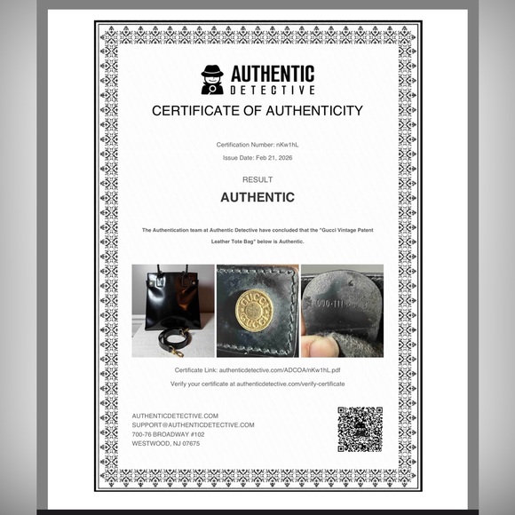 Gucci Vintage Black Leather Shoulder Bag w/COA - Picture 3 of 12